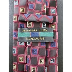 Men's Neck Tie Alexander Julian Colours Silk L60" W3.50"